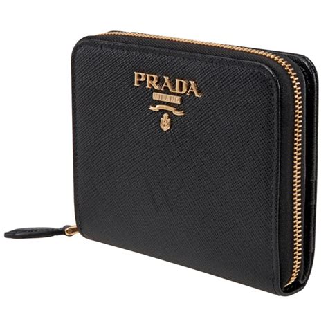 prada wallet black logo|prada black wallet price.